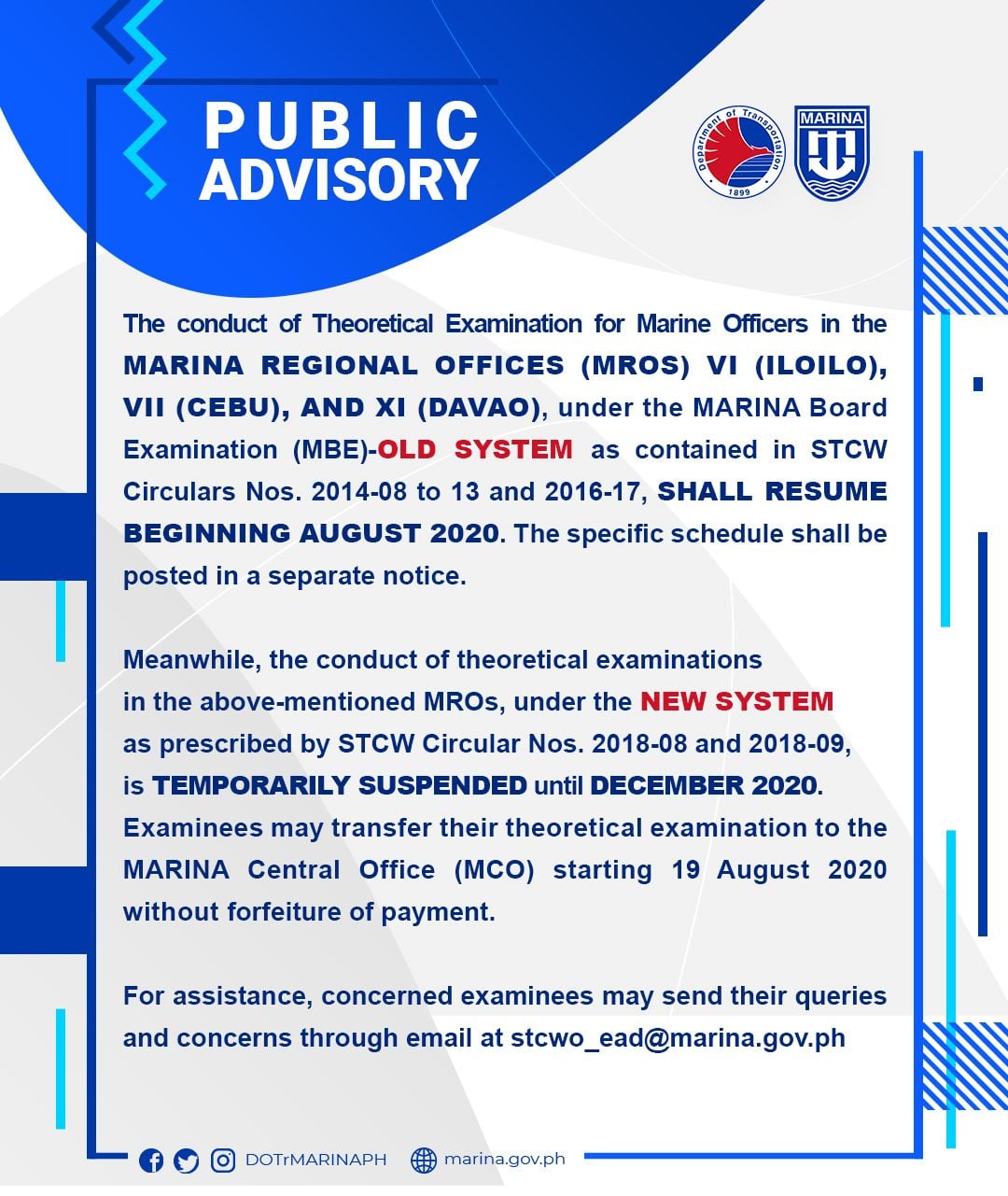 Theoretical Examination for Marine Officers in Iloilo, Cebu, Davao ...