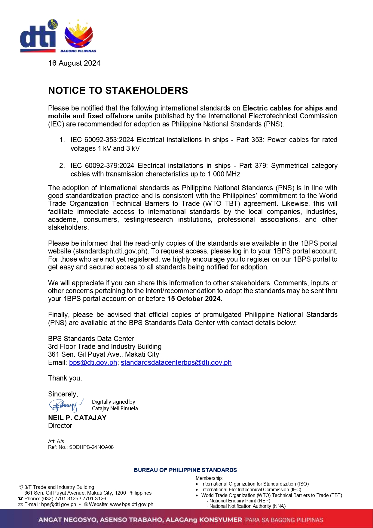 NOA to BPS stakeholders - IEC 60092-353 etc_page-0001